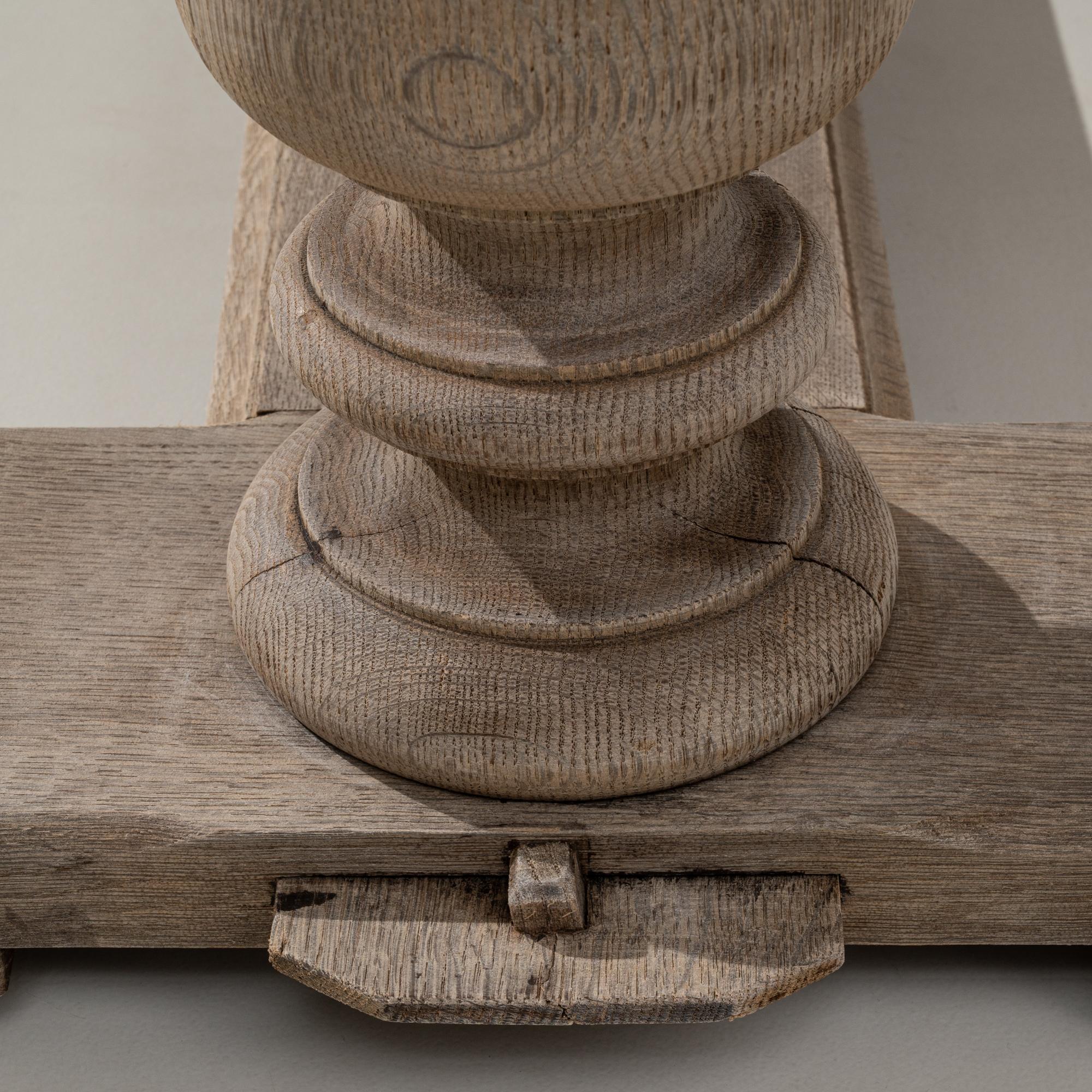 Table de salle à manger à tréteaux en Oak Oak français du 20e siècle en vente 5