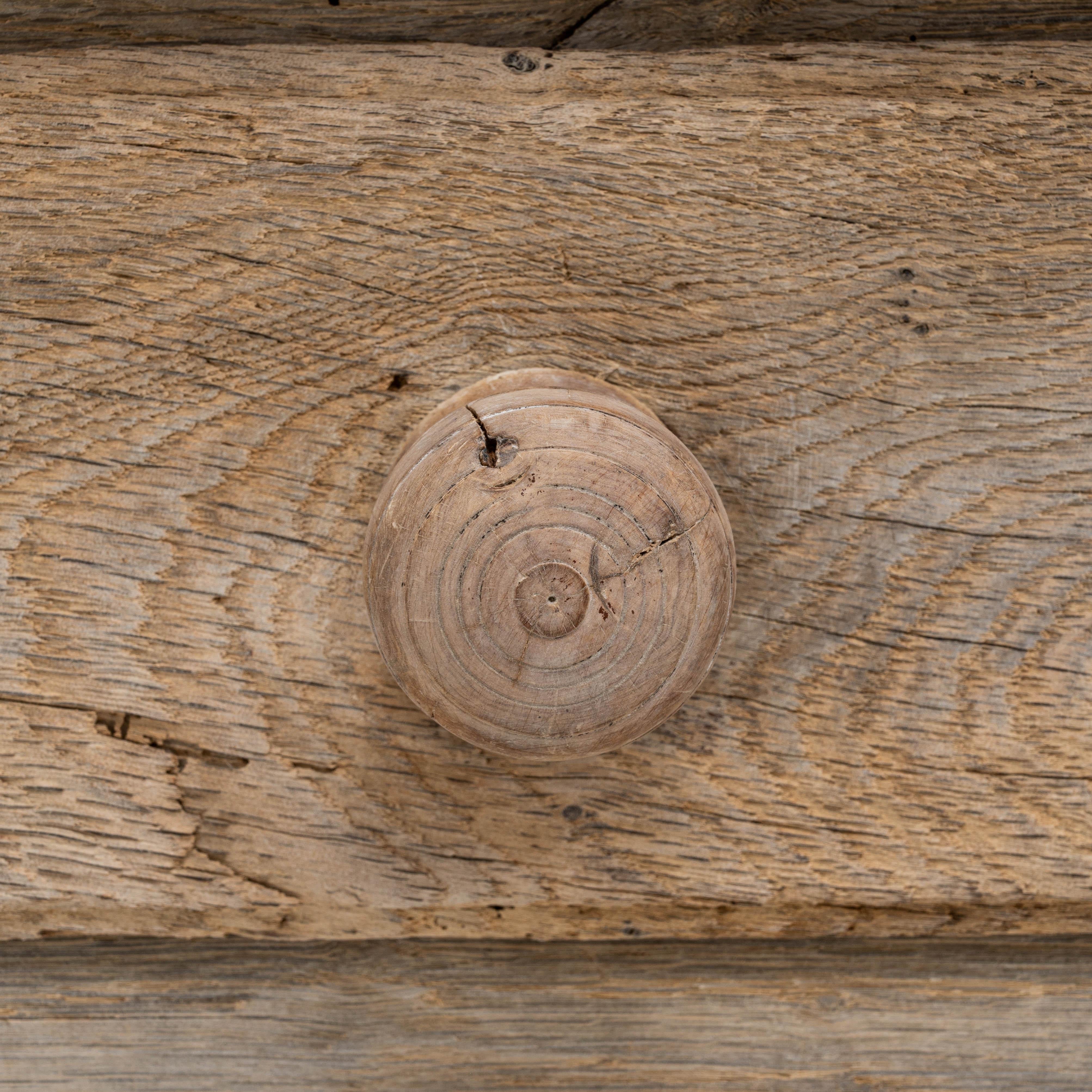 Table de salle à manger à tréteaux en Oak Oak français du 20e siècle en vente 6