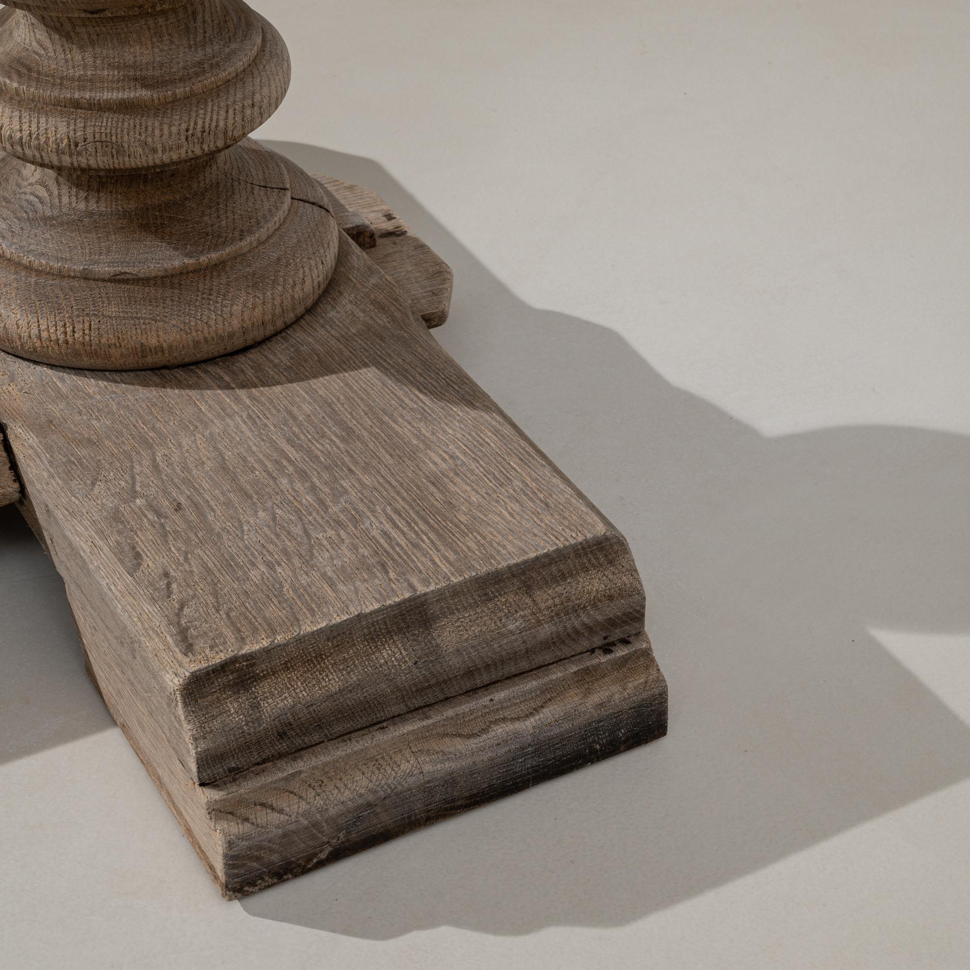 Table de salle à manger à tréteaux en Oak Oak français du 20e siècle en vente 6