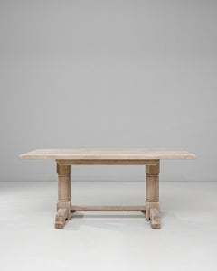 20th Century French Oak Trestle Dining Table