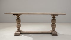 20th Century French Oak Trestle Dining Table