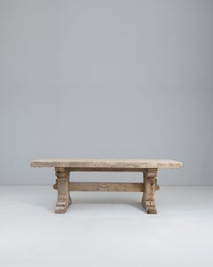 20th Century French Oak Trestle Dining Table