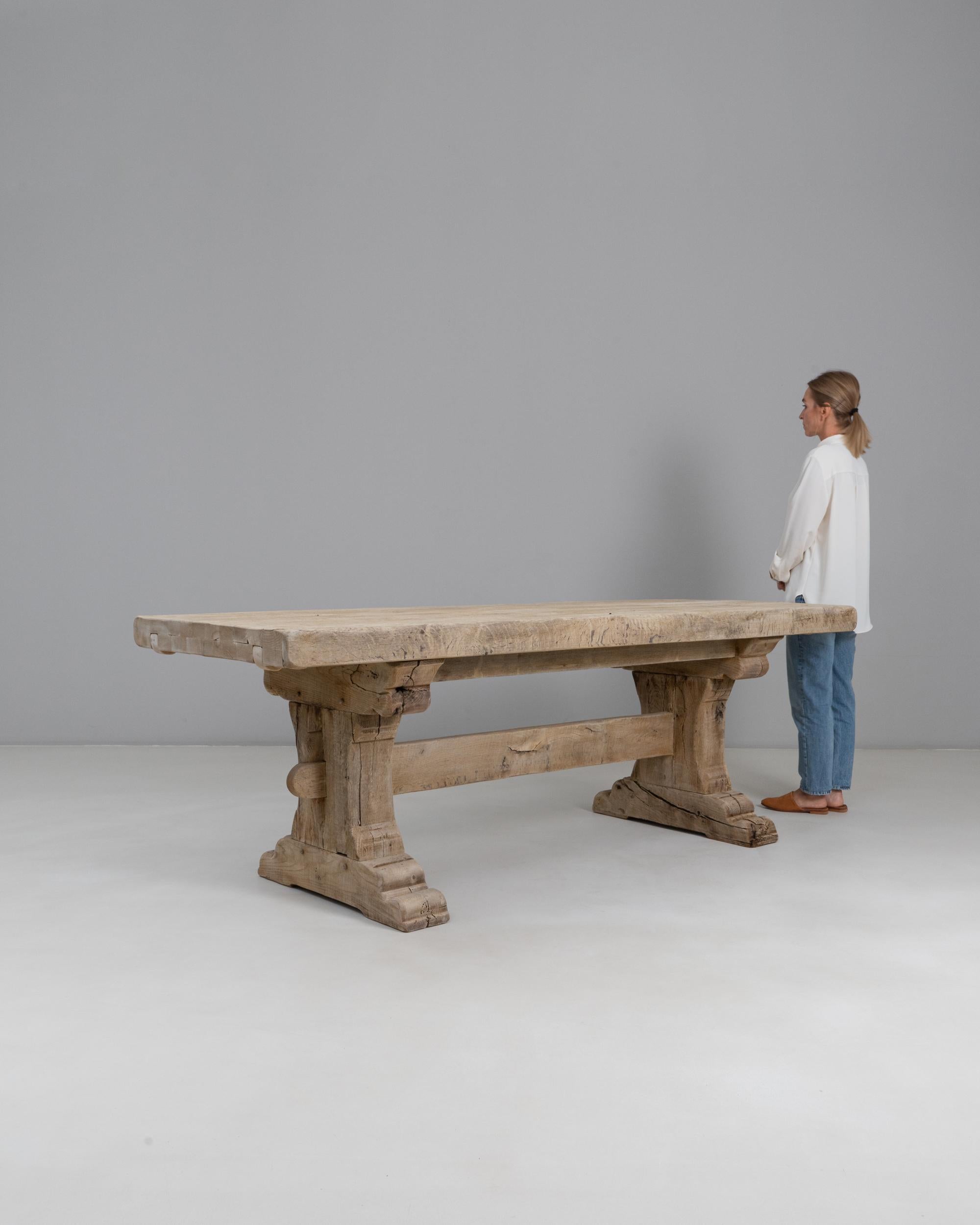 20th Century French Oak Trestle Dining Table en vente 1
