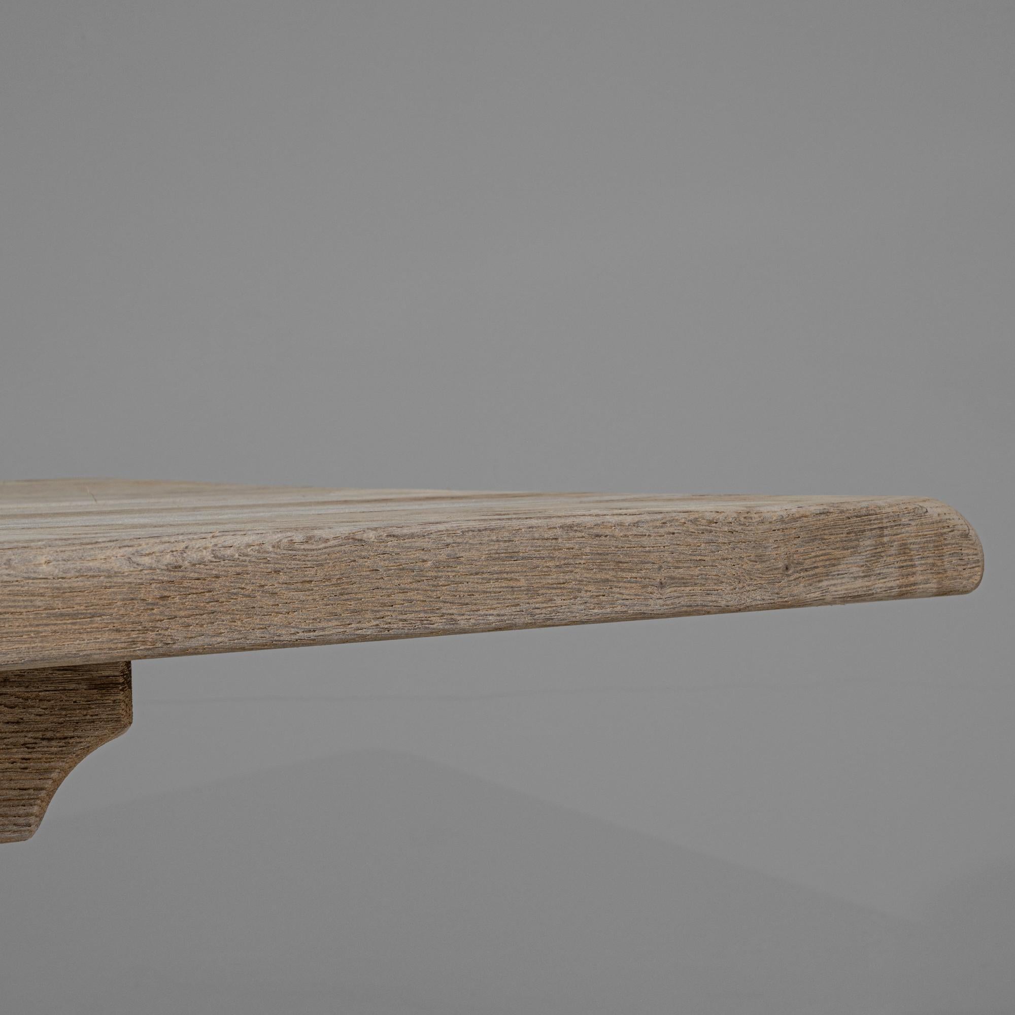 Table de salle à manger à tréteaux en Oak Oak français du 20e siècle en vente 2