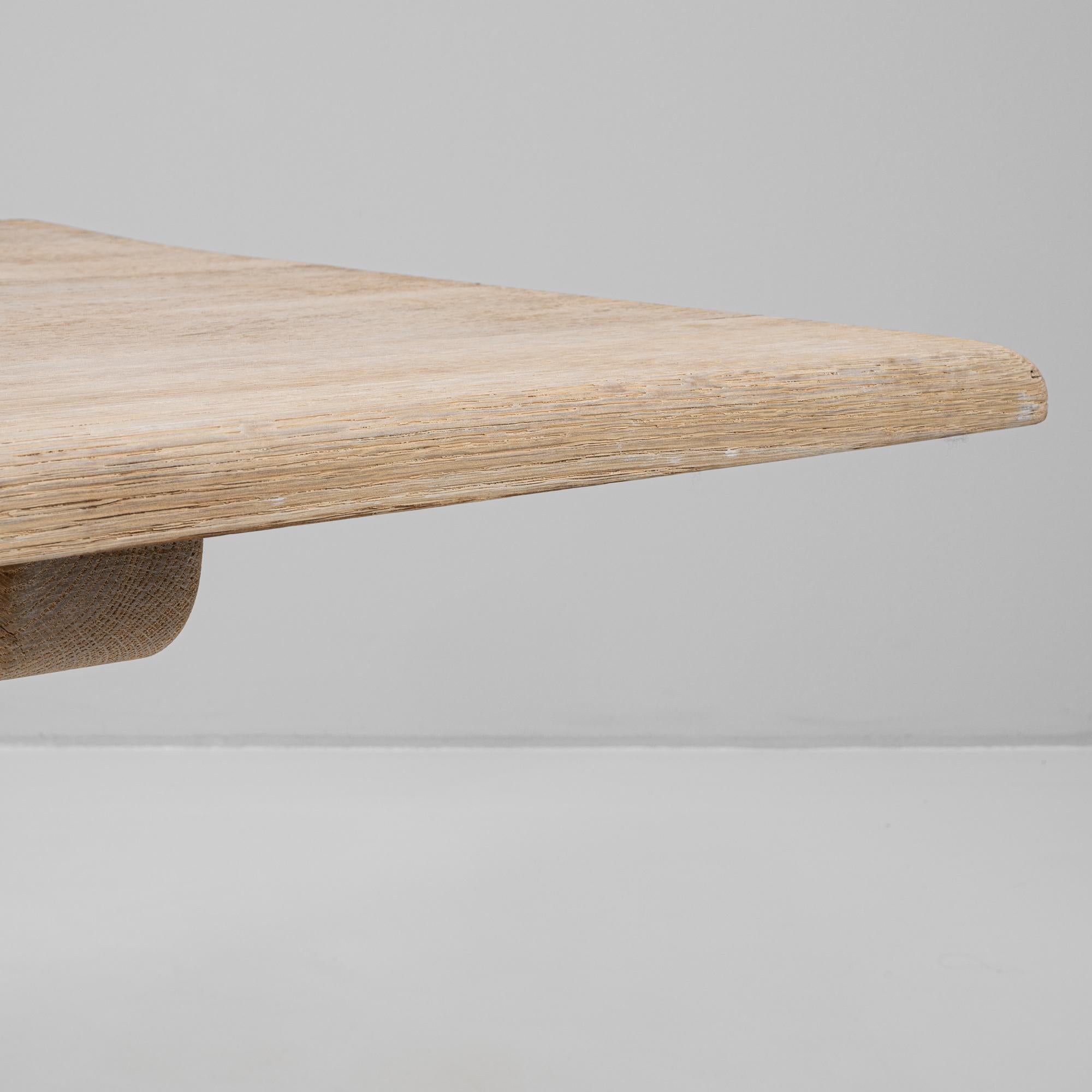 Table de salle à manger à tréteaux en Oak Oak français du 20e siècle en vente 3