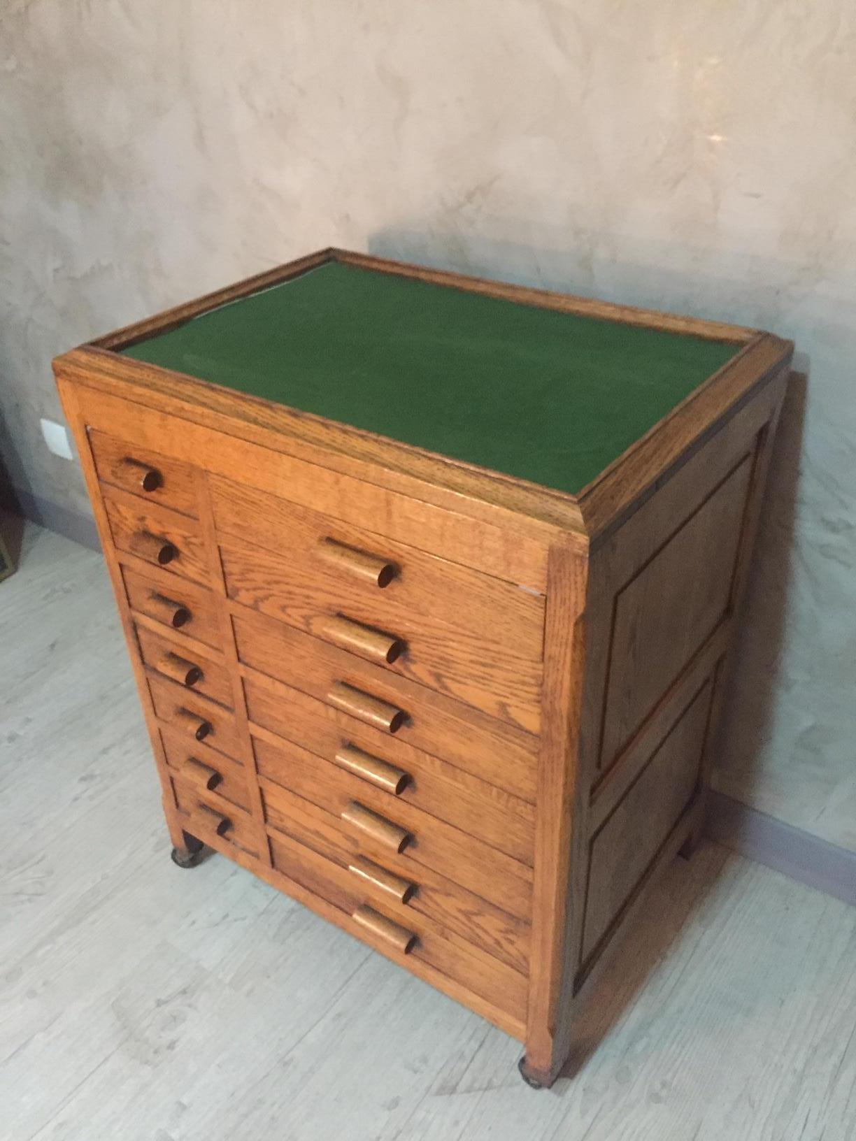 20th Century French Oak Workshop Chest of Drawers, 1920 1