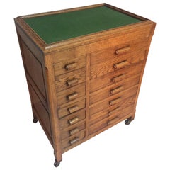 Vintage 20th Century French Oak Workshop Chest of Drawers, 1920