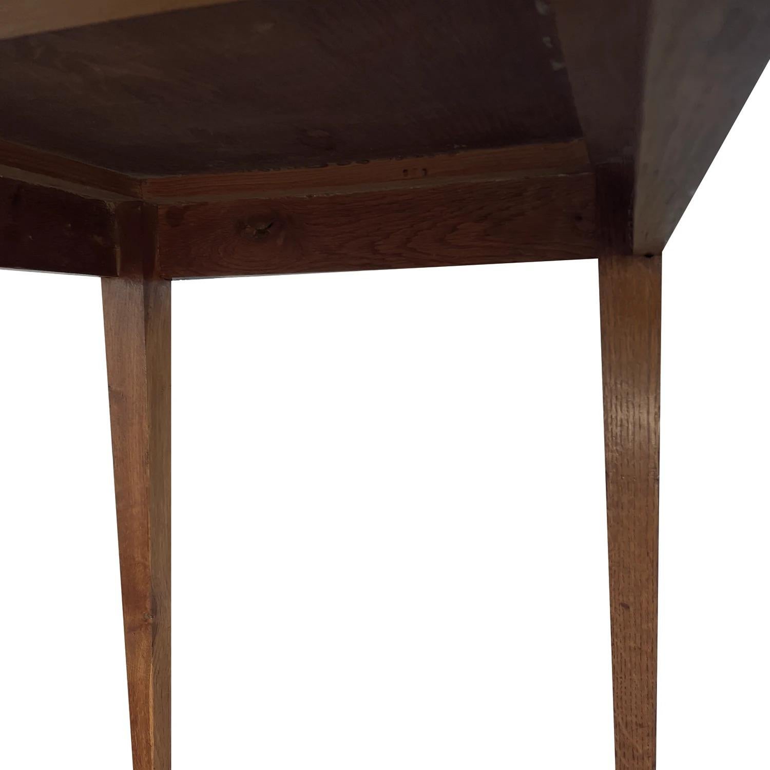 20th Century French Oakwood Freestanding Console Table by Jean-Michel Frank 5