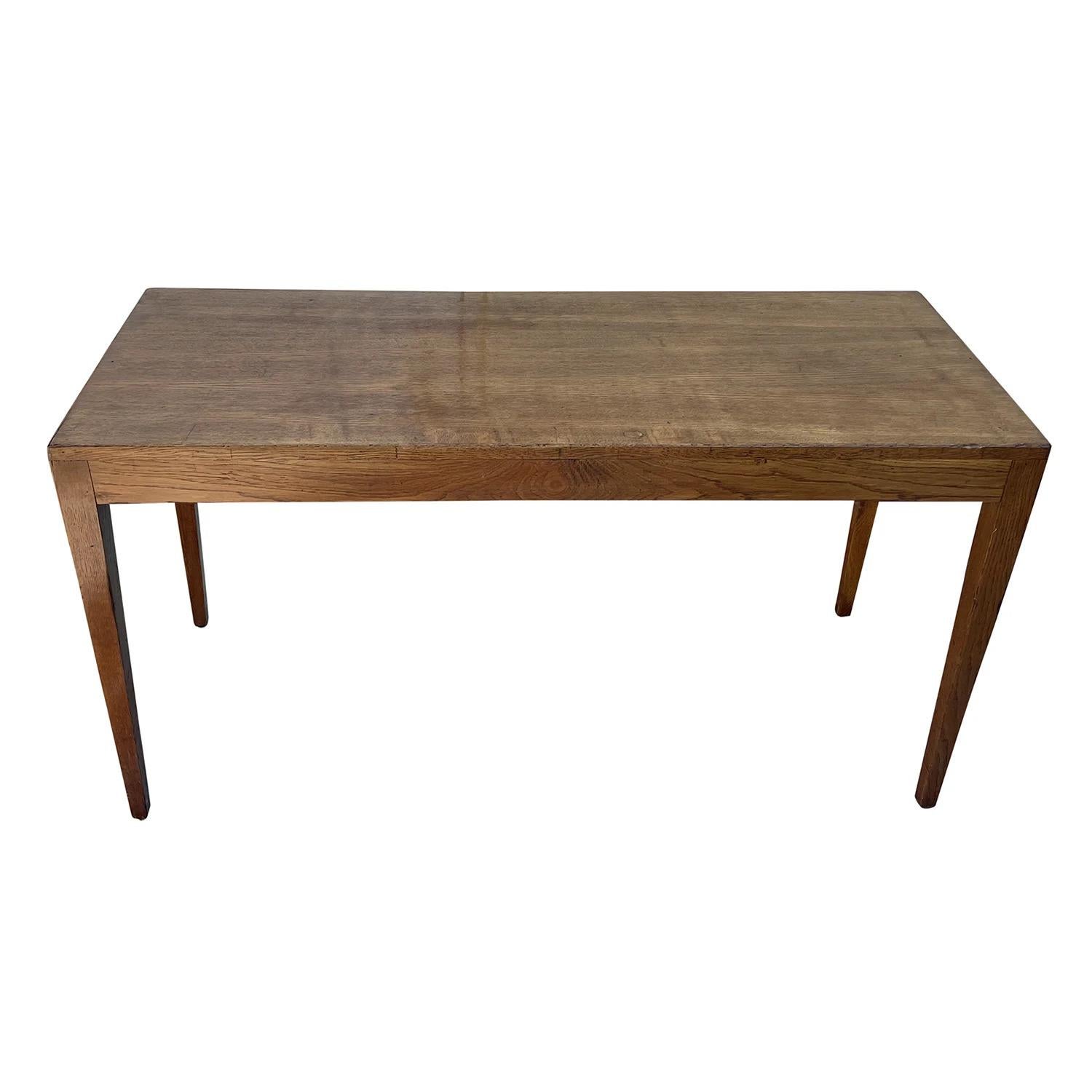 Art Deco 20th Century French Oakwood Freestanding Console Table by Jean-Michel Frank