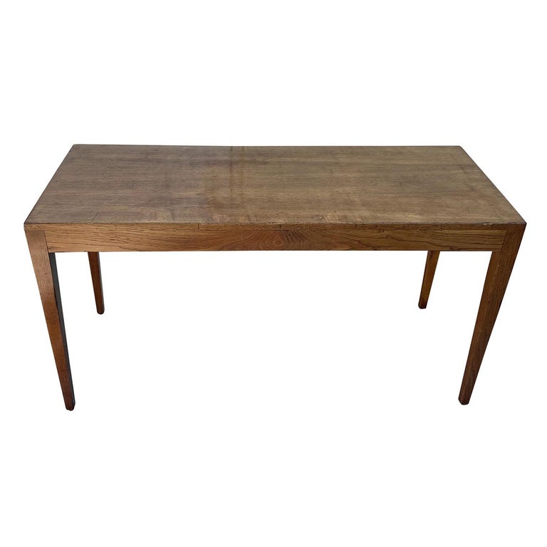Art Deco 20th Century French Oakwood Freestanding Console Table by Jean-Michel Frank For Sale