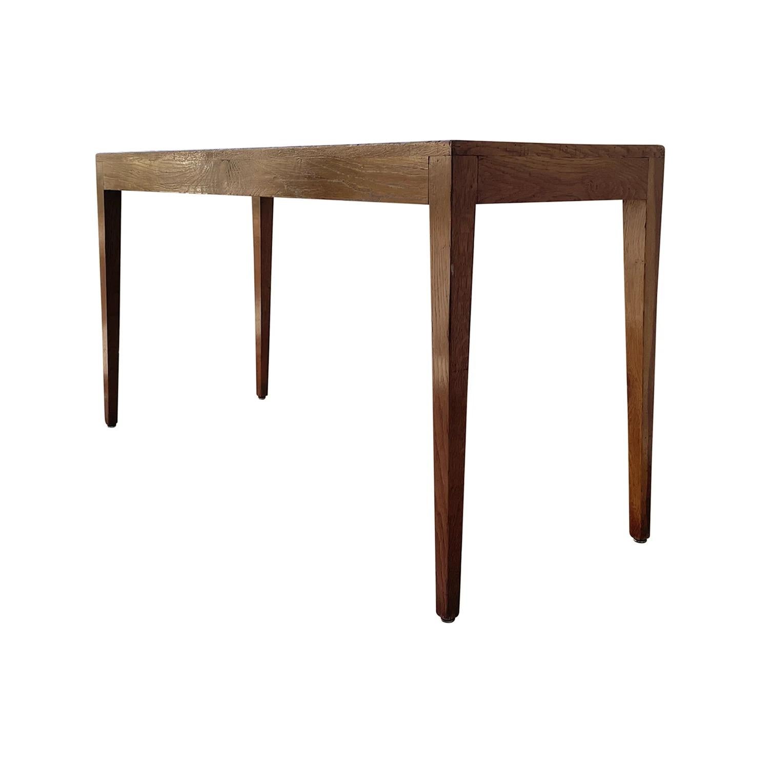 20th Century French Oakwood Freestanding Console Table by Jean-Michel Frank 2