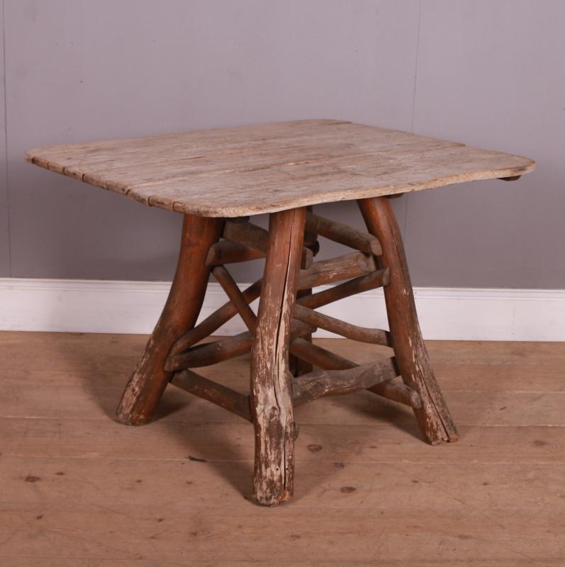 Early 20th C rustic French occasional table. 1920.

Dimensions
39.5 inches (100 cms) Wide
31.5 inches (80 cms) Deep
28 inches (71 cms) High.

 