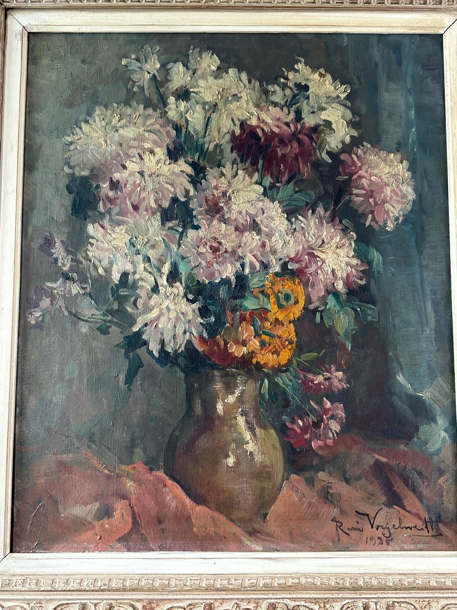 20. Jahrhundert Französisch Öl auf Leinwand signiert René Vogelweith, 1938s im Zustand „Gut“ im Angebot in LEGNY, FR