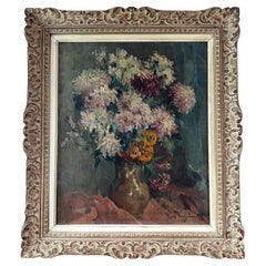 20th century French Oil on Canvas signed René Vogelweith, 1938s