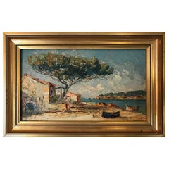 20th Century French Oil on Canvas South of France Landscape Painting