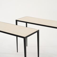 20th Century French Pair of Iron Console Tables Attributed to Jean-Michel Frank