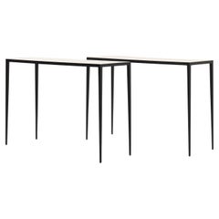 20th Century French Pair of Iron Console Tables Attributed to Jean-Michel Frank