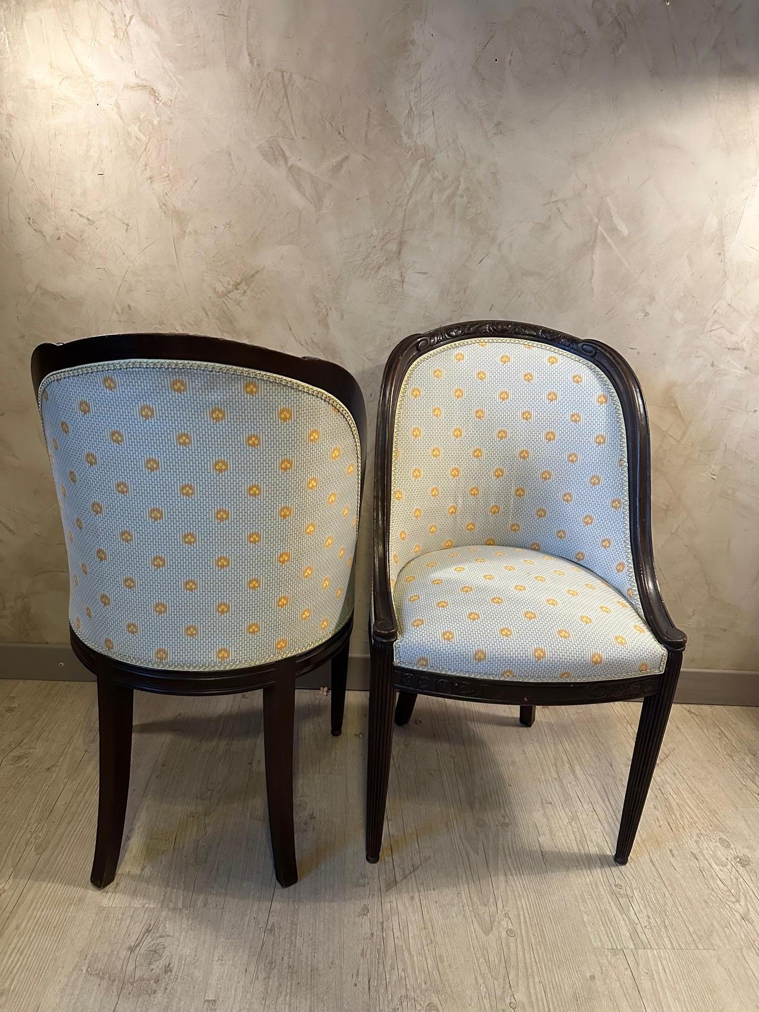 20th century French Pair of Art deco Armchairs, 1925s In Good Condition For Sale In LEGNY, FR