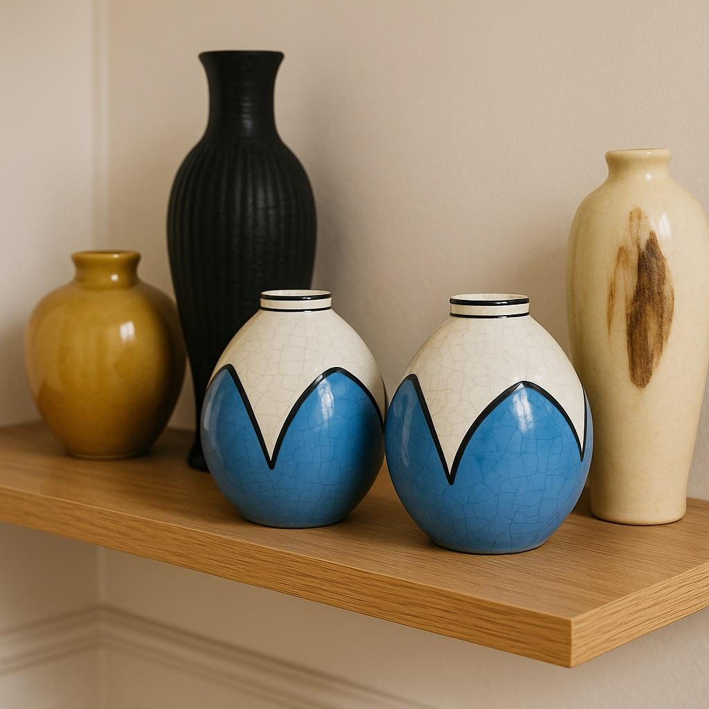 20e siècle Paire de vases Longwy Art Déco, 1930 en vente 1