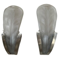 20th century French Pair of Art deco Wall Lights, 1930s