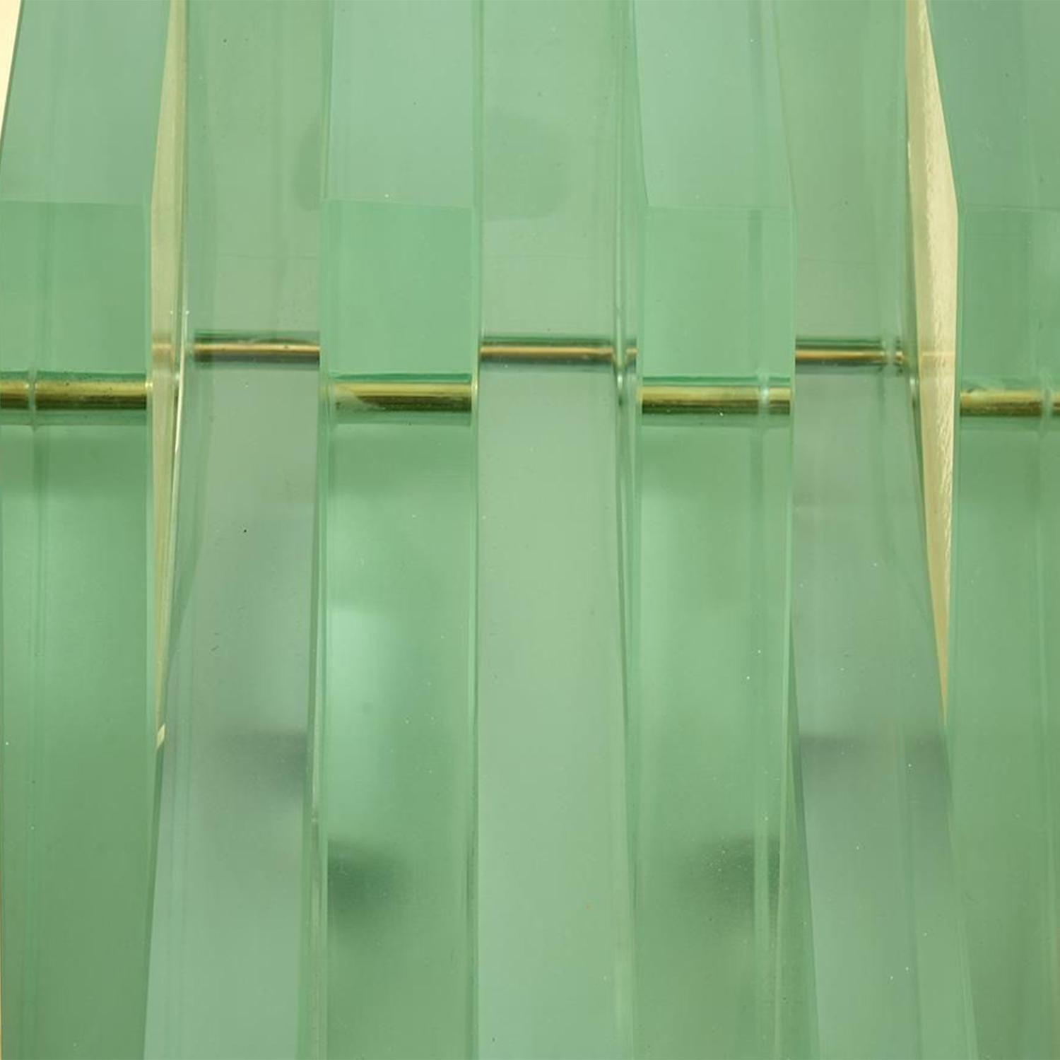 20. Jahrhundert Französisch Paar abgeschrägten Murano-Glas Wandleuchter von Max Ingrand im Angebot 5