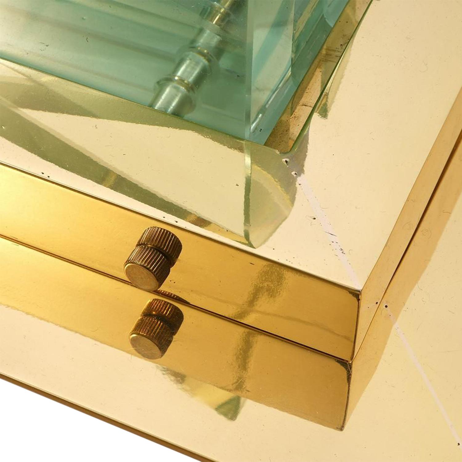 20. Jahrhundert Französisch Paar abgeschrägten Murano-Glas Wandleuchter von Max Ingrand im Angebot 7