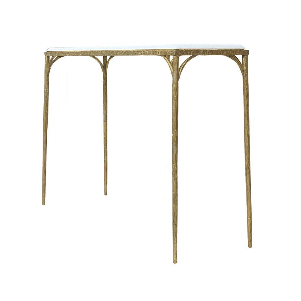 20th Century French Pair of Bronze Console Tables in the Style of Maison Baguès In Good Condition In West Palm Beach, FL