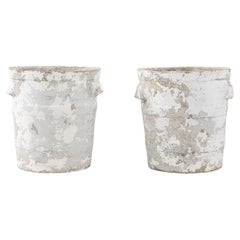 20th Century French Pair Of Concrete Planters
