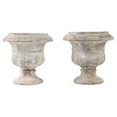 20th Century French Pair Of Concrete Planters