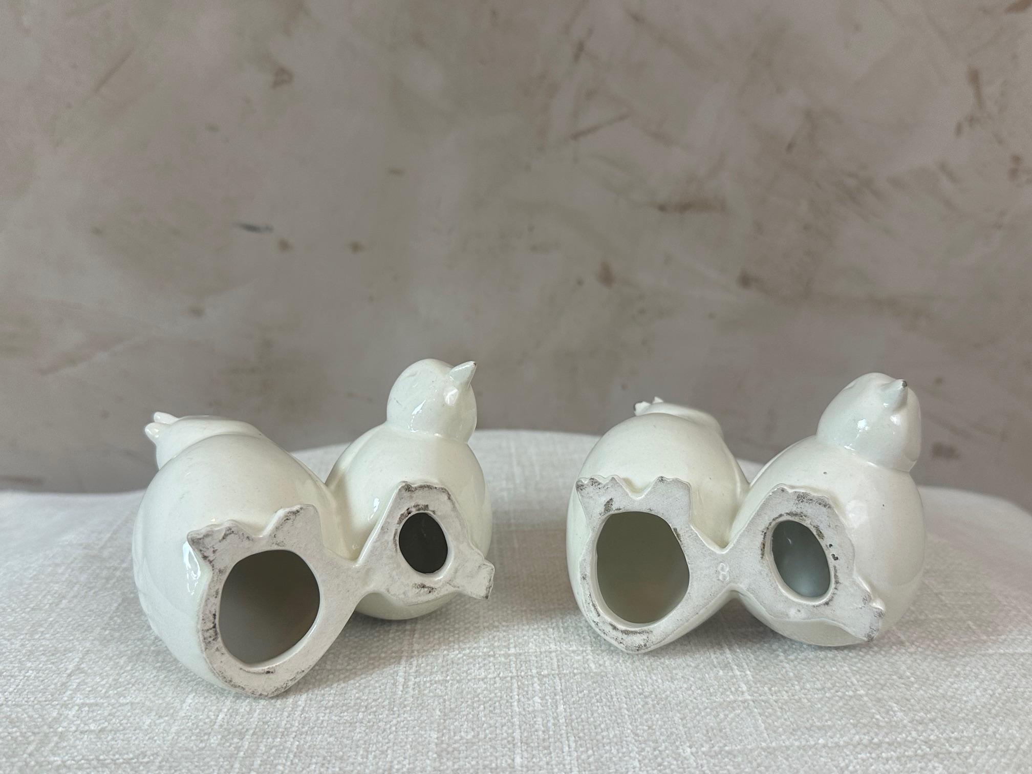Poterie Paire de carpes en faïence françaises du 20ème siècle, années 1930 en vente