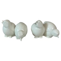 20th century French Pair of Earthenware Chicks, 1930s