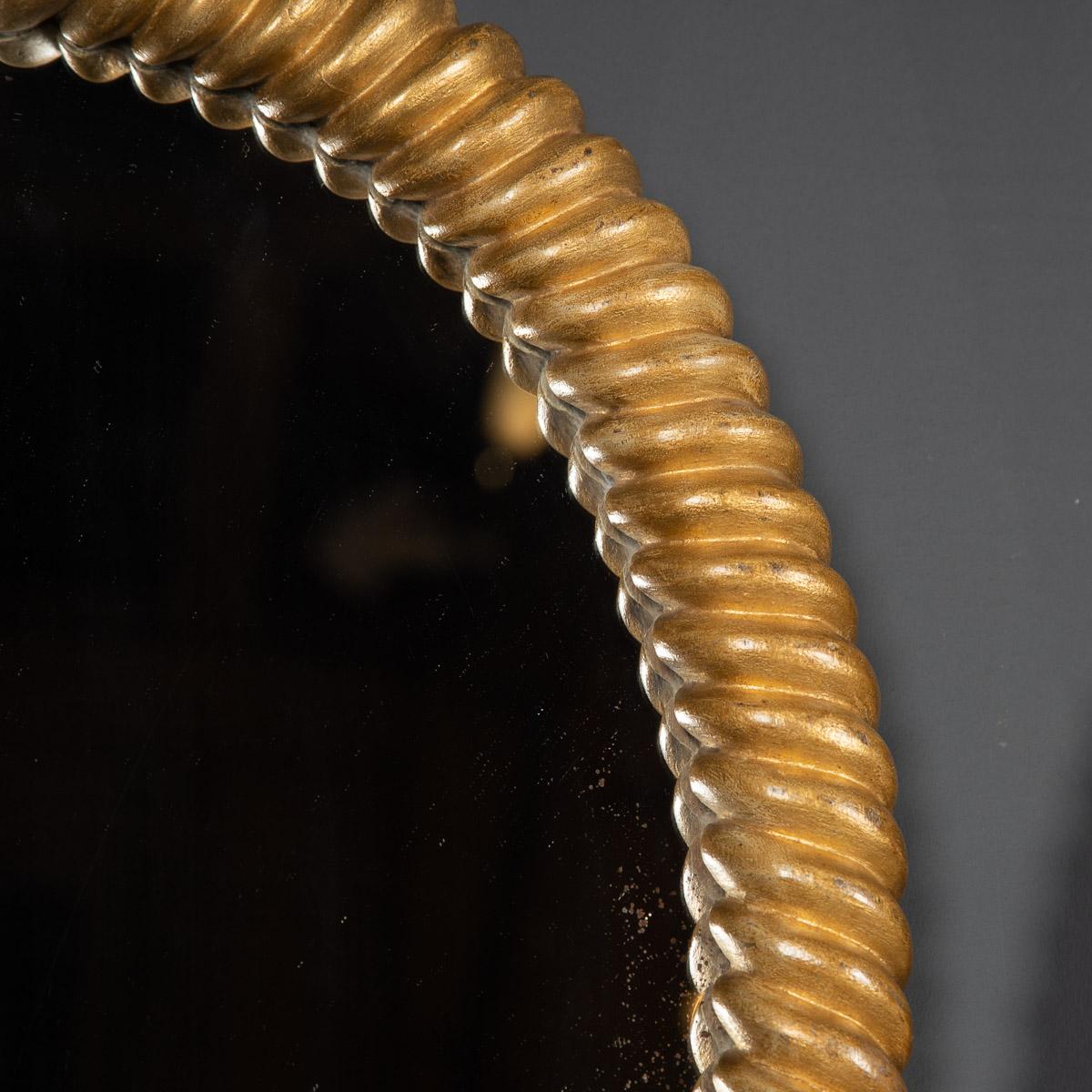 20th Century French Pair Of Gilt Rope Twist Design Mirrors, c.1920 1