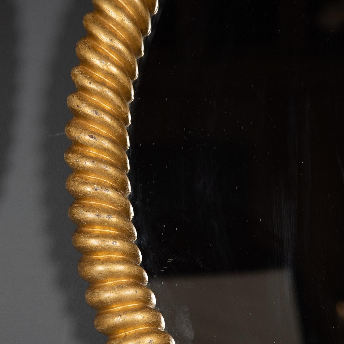 20th Century French Pair Of Gilt Rope Twist Design Mirrors, c.1920 5