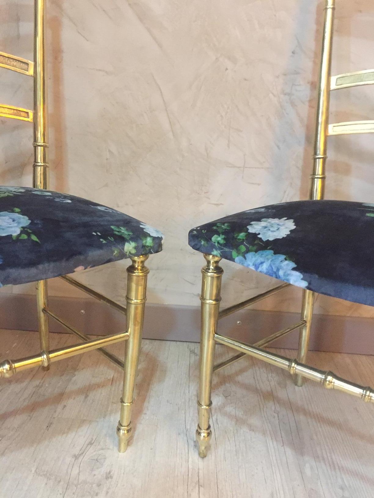 20th Century, French Pair of Louis XVI Style Gilted Bronze Chairs, 1930s 7