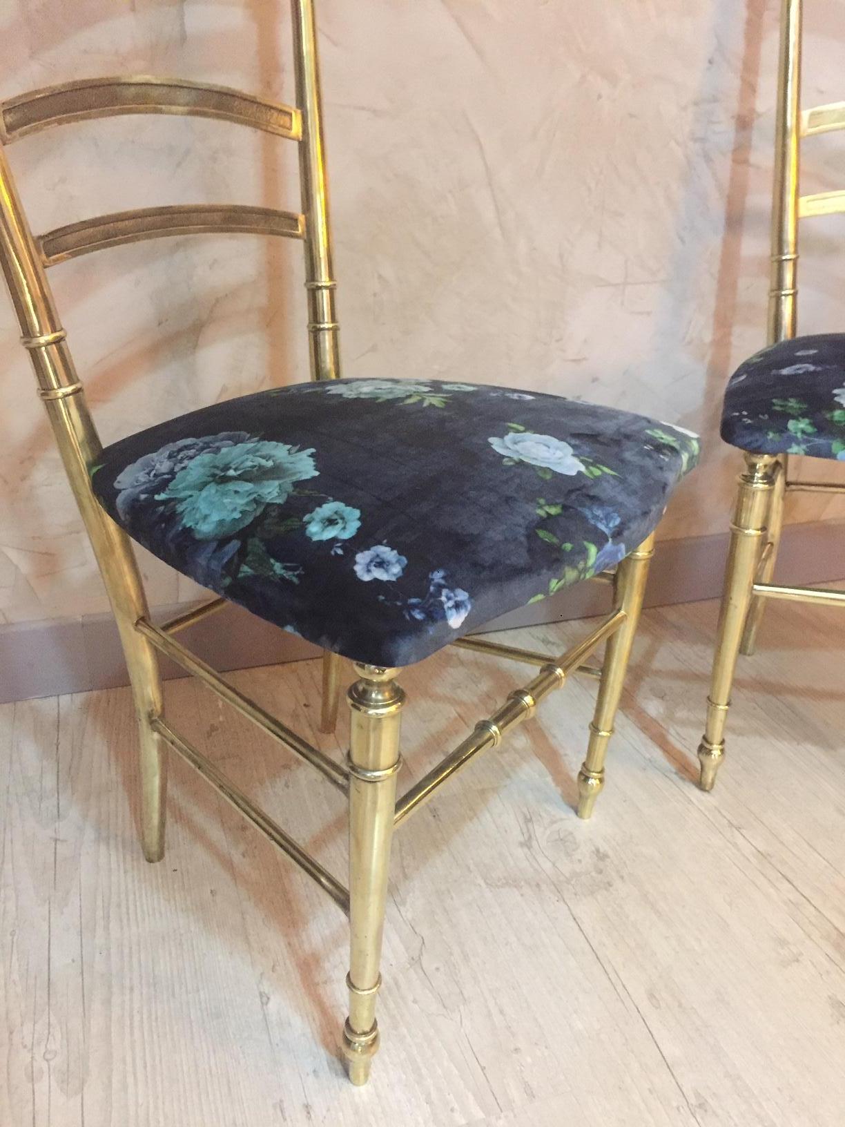 20th Century, French Pair of Louis XVI Style Gilted Bronze Chairs, 1930s 4