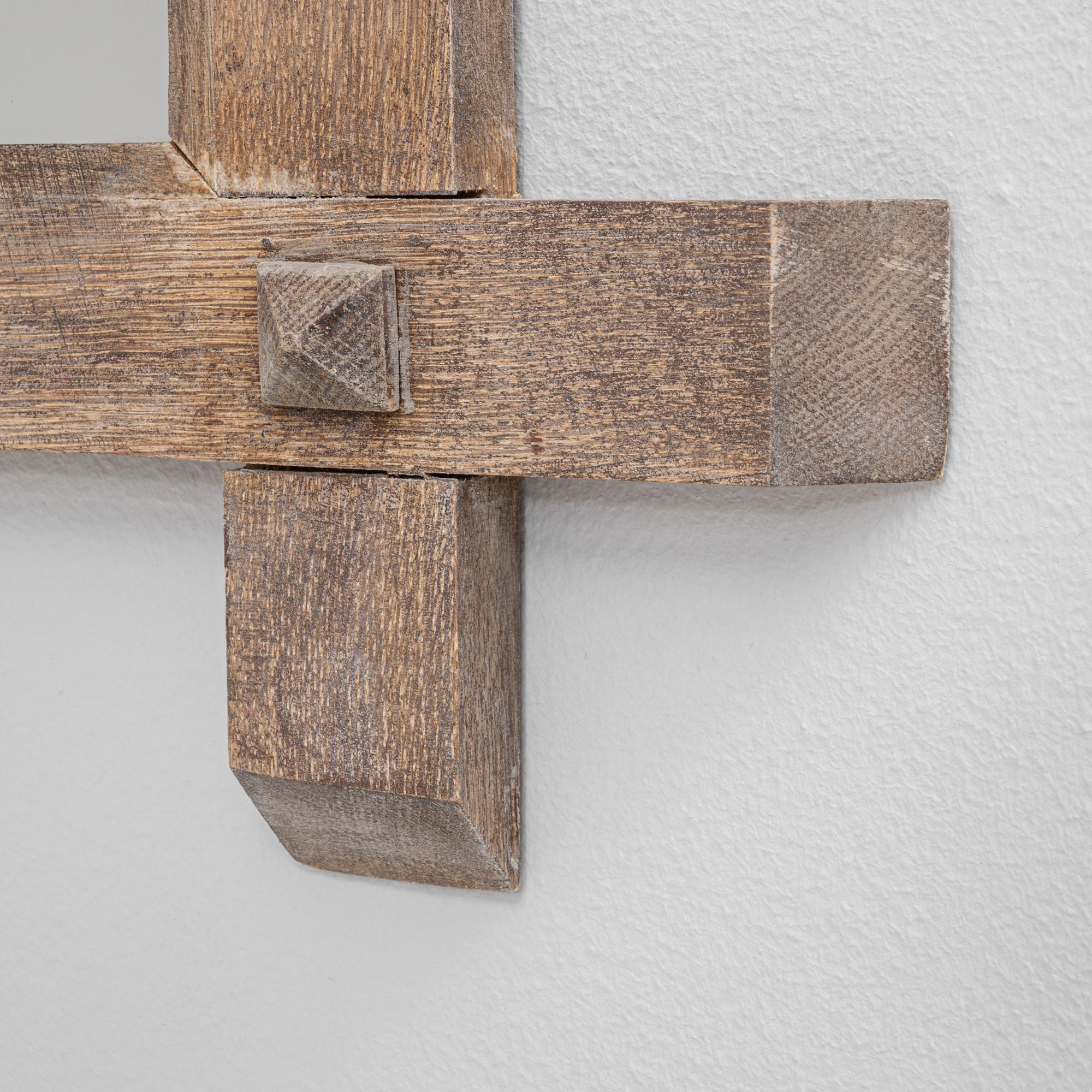 Coppia di specchi francesi del XX secolo in Oak in vendita 4
