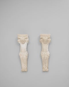 20th Century French Pair of Plaster Wall Sculptures