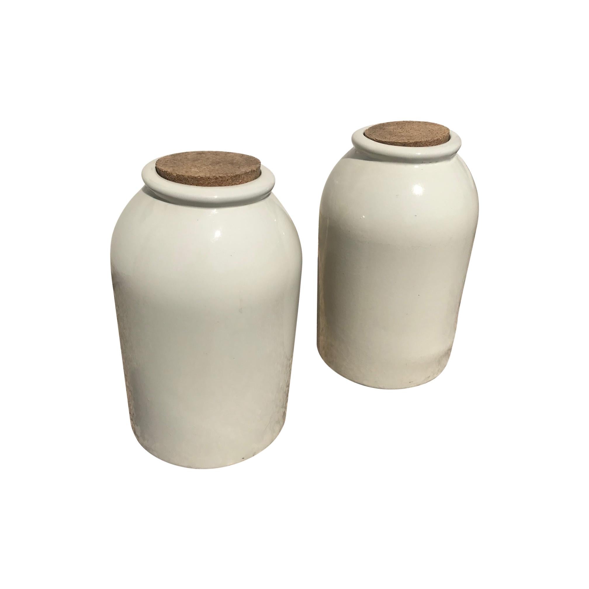 20th Century French Pair of Sandstone Salting Container, 1920s