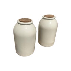 20th Century French Pair of Sandstone Salting Container, 1920s