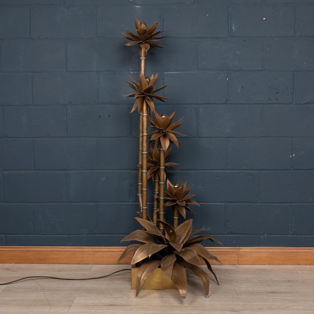 20th Century French Palm Floor Lamp by Maison Jansen, C.1970 For Sale 1