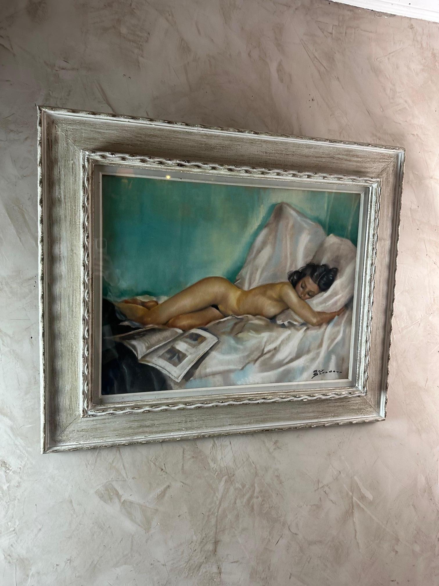 20th century French Pastel Painting by Guy Seradour, 1950s For Sale 1
