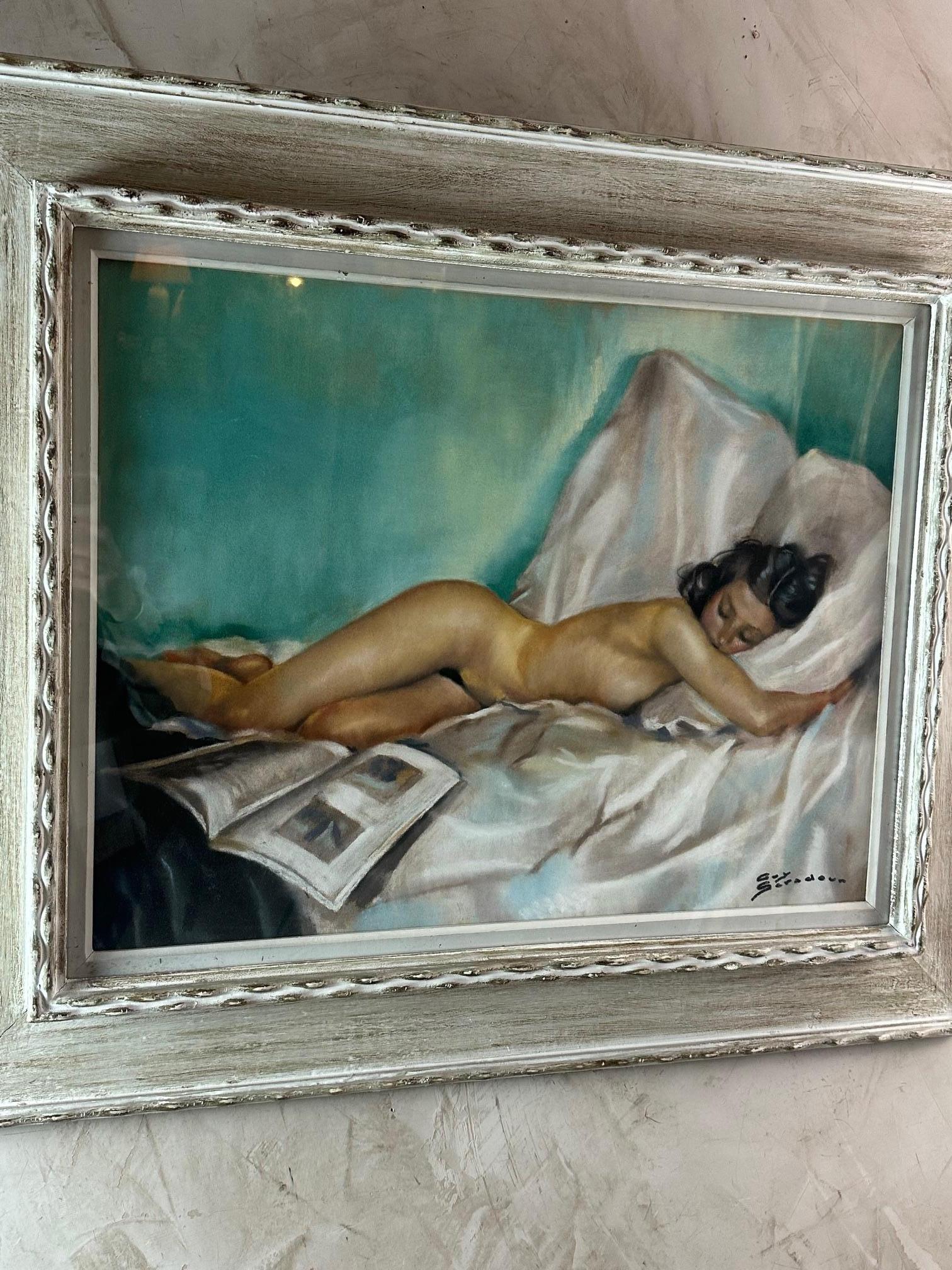 20th century French Pastel Painting by Guy Seradour, 1950s For Sale 2