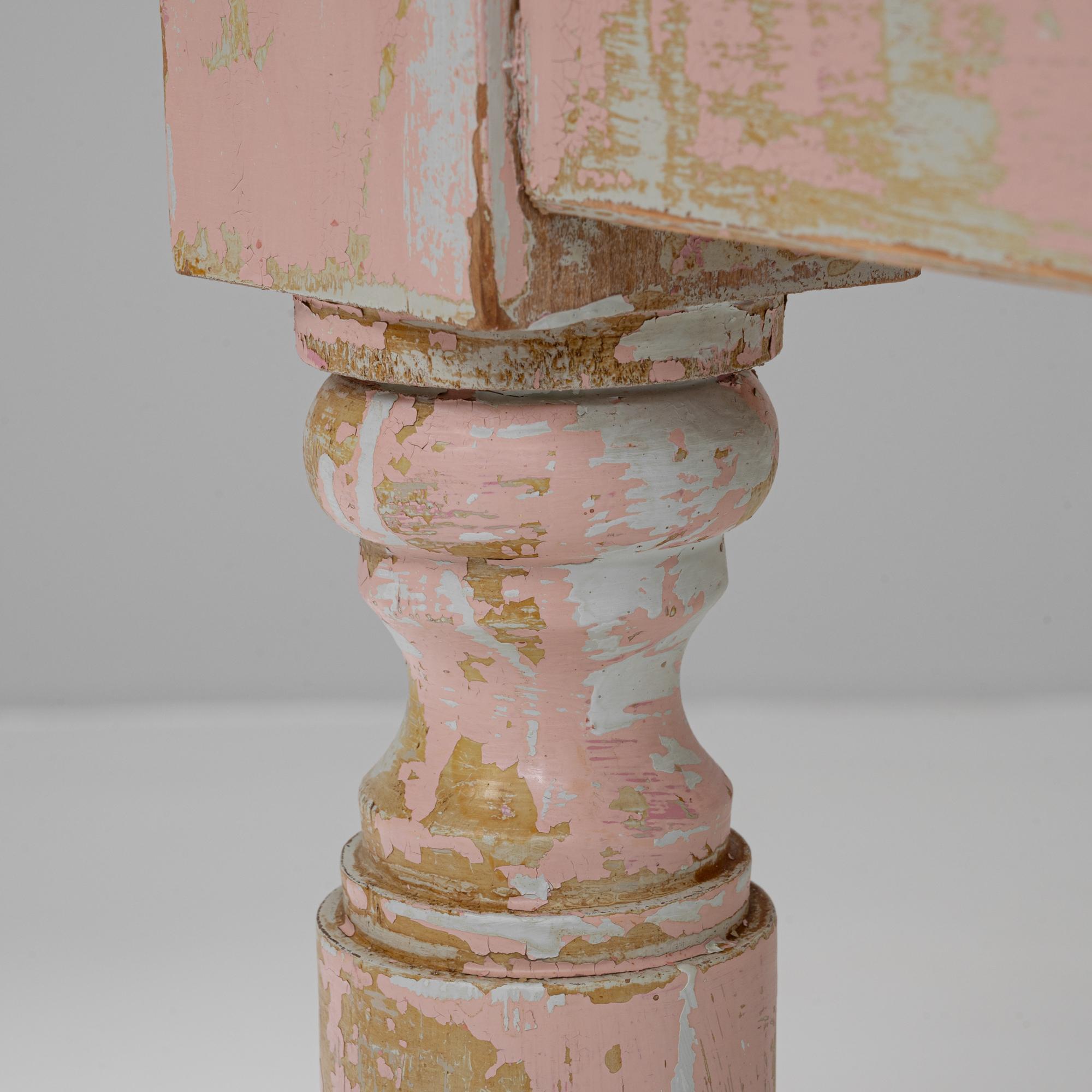20th Century French Patinated Wooden Side Table For Sale 7