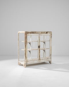 20th Century French Patinated Wooden Vitrine