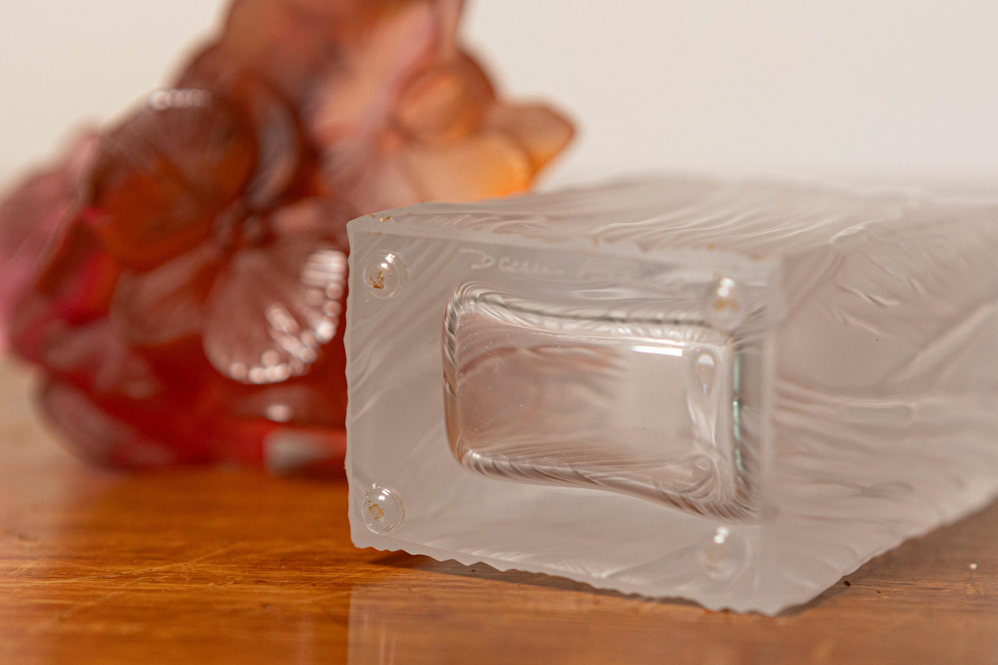 Frosted 20th Century French Perfume Bottle For Sale