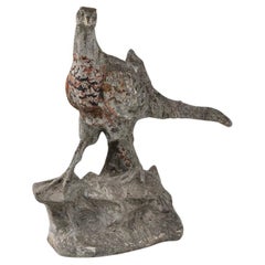 20th Century French Pheasant Concrete Sculpture