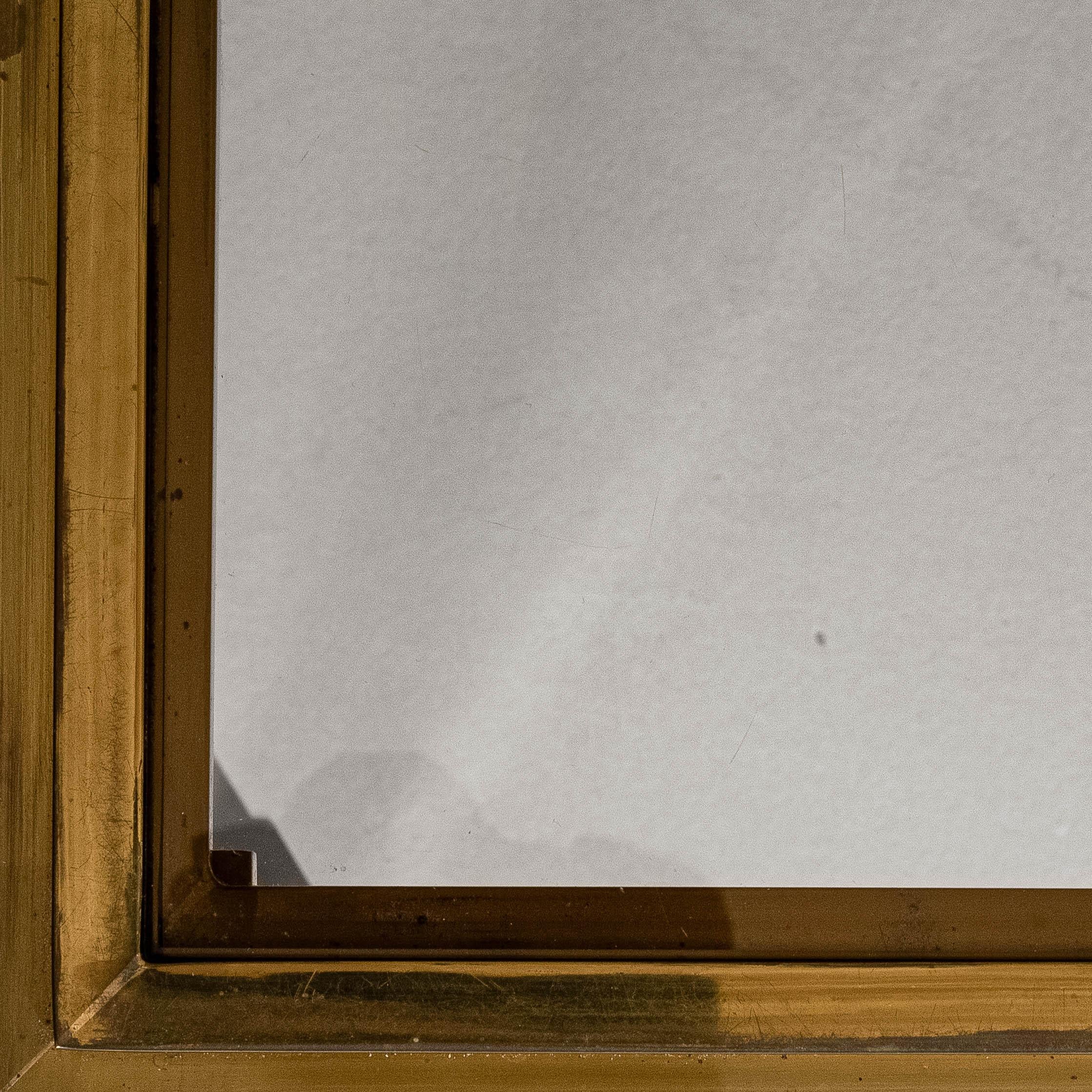 20th Century French Pierre Vandel Style Brass & Glass Coffee Table en vente 2