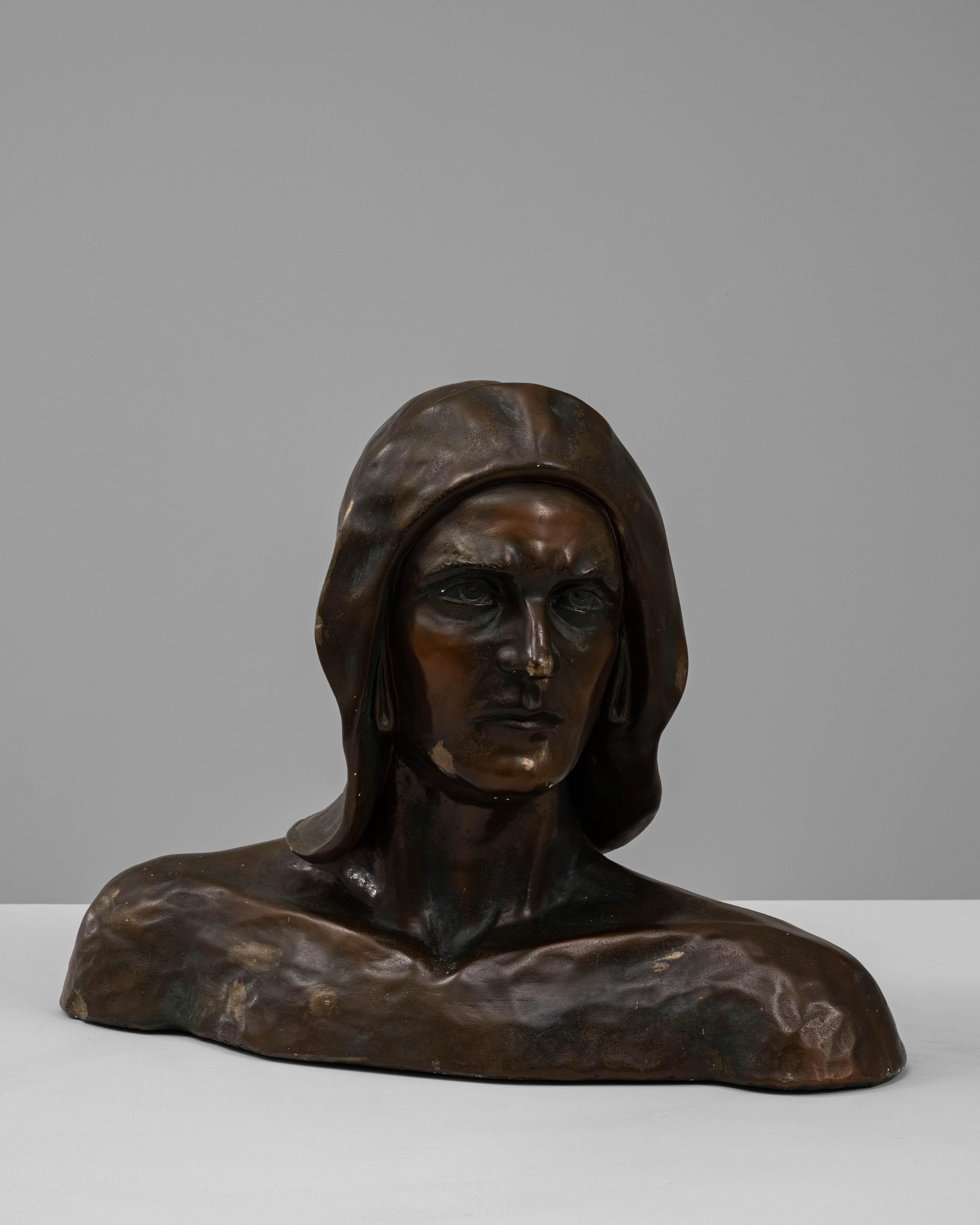 Busto di uomo in gesso francese del XX secolo in vendita 1