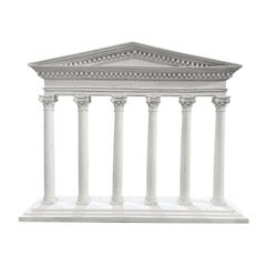 Vintage French Plaster Model of Roman Temple, Circa 1920-1930