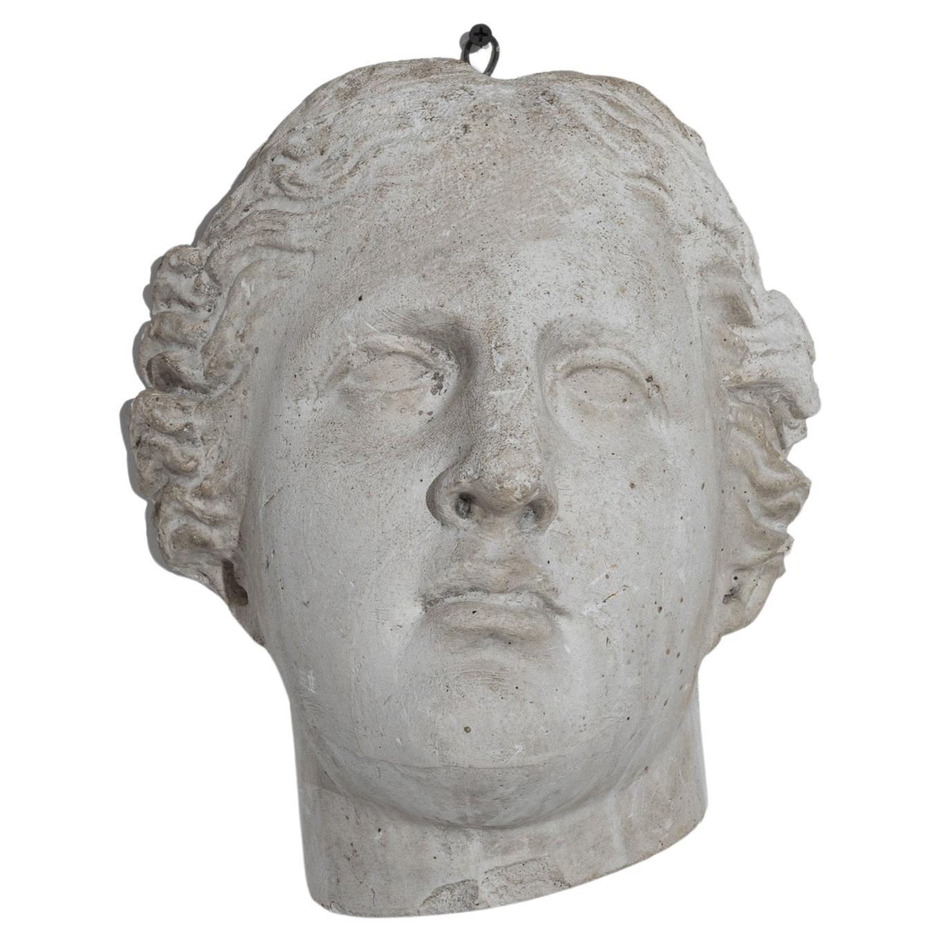 20th Century French Plaster Head
